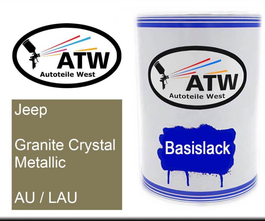 Jeep, Granite Crystal Metallic, AU / LAU: 500ml Lackdose, von ATW Autoteile West.